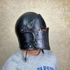 Black Barbuta Knight  with Visor  Steel Medieval Armor for , Cosplay, Halloween, and Collectible Display Prop