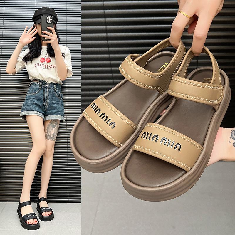 New sports sandals women's outer wear summer platform with skirt Velcro casual women's beach sandals