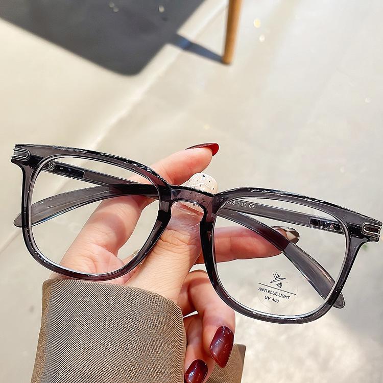 Elegant Women Anti Blue Light Myopia Glasses Luxury Square Computer Games Glasses New Men Optical Prescription Eyewear 0 To -6.0