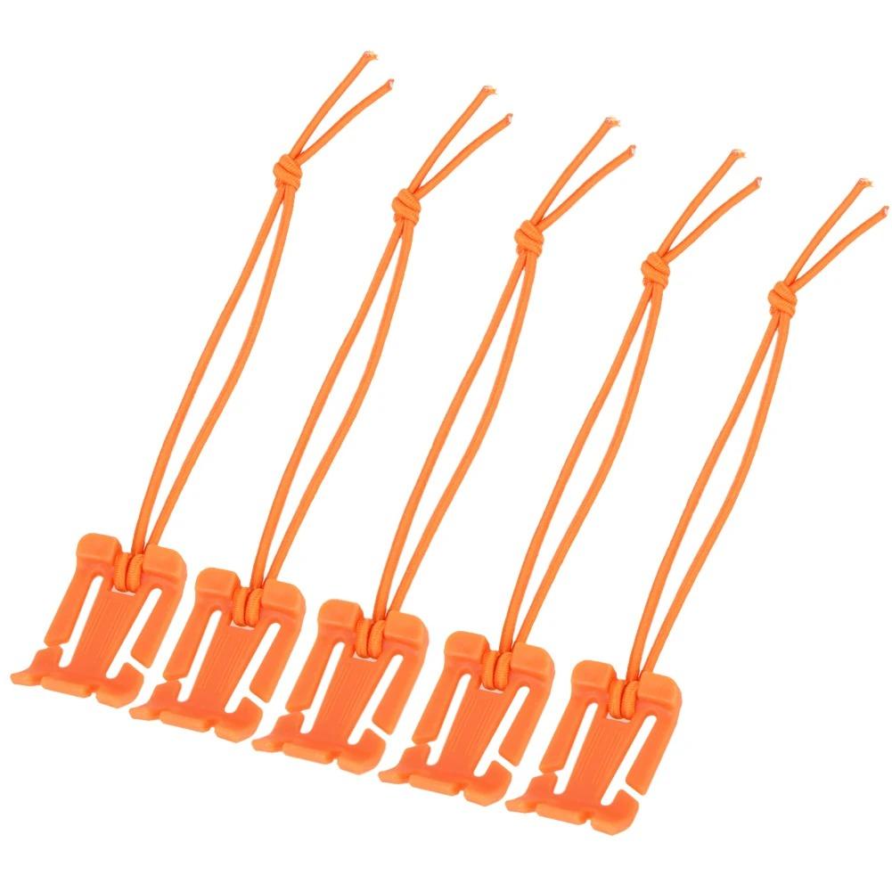 5pcs outdoors Tactical Triangular Buckle with Elastic Carabiner Clips Nylon Camping Bag Hanger Hook Clamp Rope Webbing Buckle
