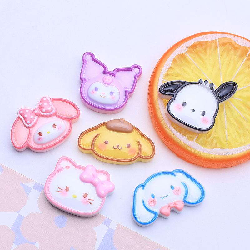 10 Pcs New Mini Kawaii Cartoon Animal Kitten, Rabbit Series Resin Scrapbookdiy Miniature Ornament Accessories A13