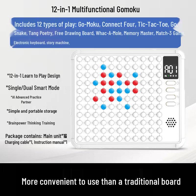 AI Electronic Gomoku & Go Board Set for Students & Adults: Multifunctional Children s Toy