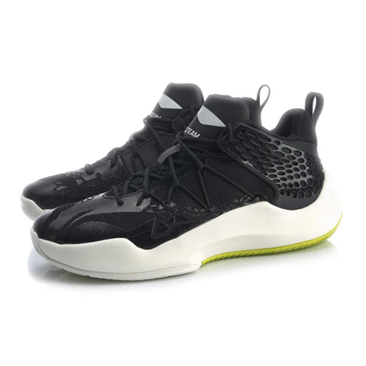 New LiNing Sonic 8 Team Cushioning Anti Slip And Wear Resistant Mid Top Basketball Shoes Men's Black ABPQ011-2