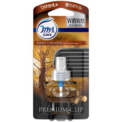 Febreze Car Deodorizing Air Freshener Premium Clip Woody Concerto Refill 7mL Clip-type