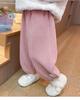 Meng Tang Tang Girls' Plus Velvet Cartoon Pants - Stylish Winter Wear for Kids