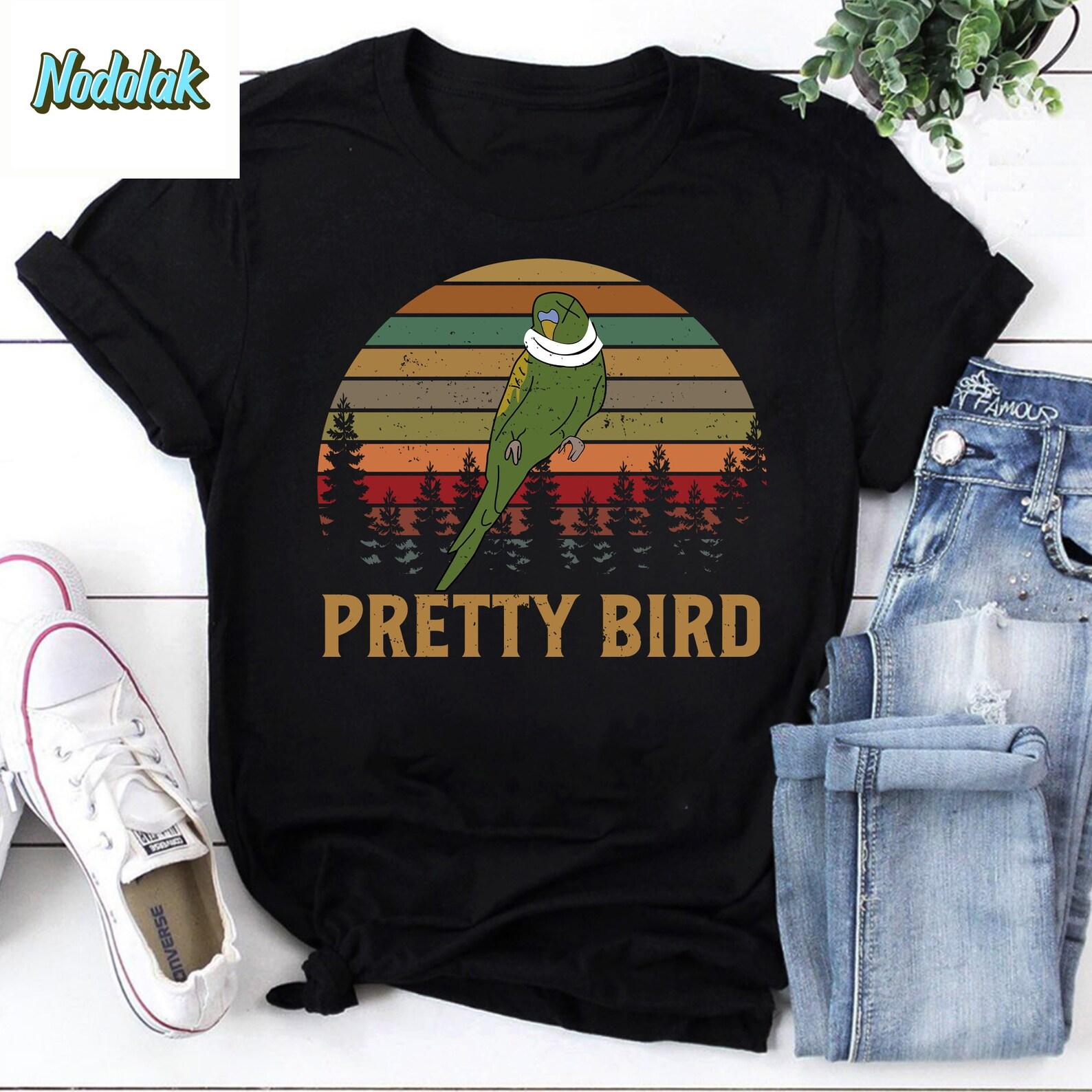 Pretty Bird Dumb And Dumber Parrot Vintage T-Shirt, Funny Bird Shirt, Dumb And Dumber Bird Shirt, Dumb Bird Shirt, For Bird Lover Shirt S