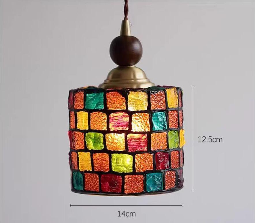 Französischer Glasleuchter im Retro-Stil - Nostalgische Muschel-Lampe für Schlafzimmer, Esstisch oder Tresen