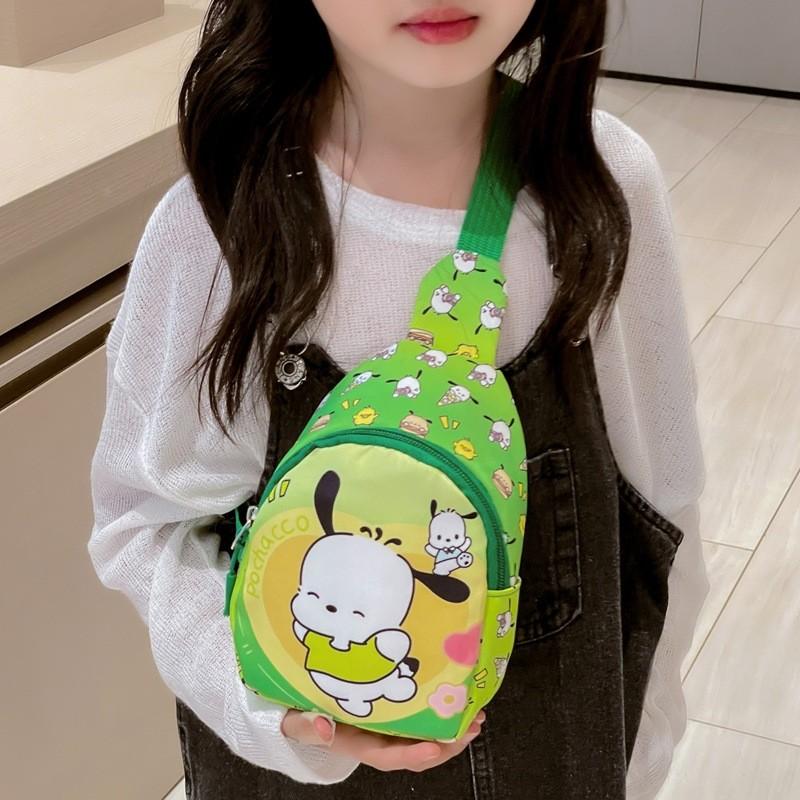 Kuromi Children Cartoon Print Nylon Crossbody Bag For Kindergarten Kids