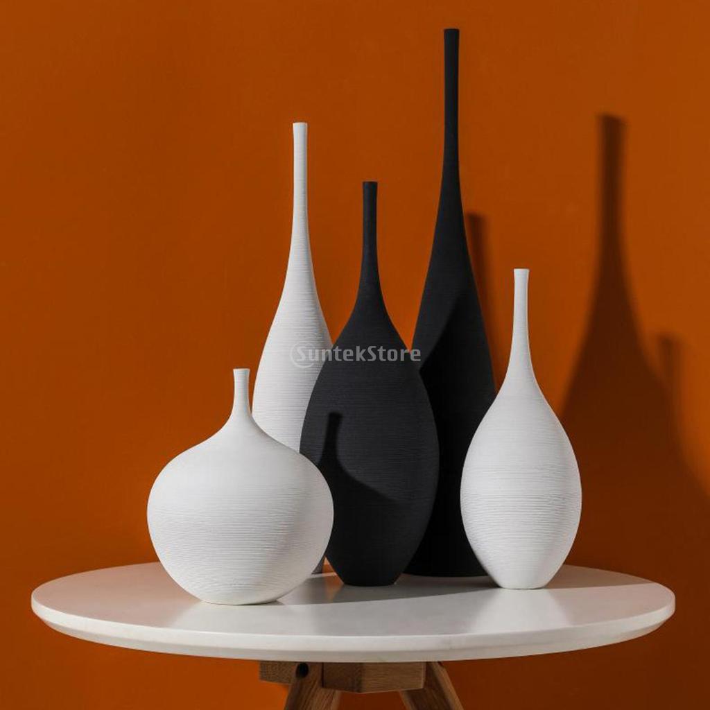 Flower Vase Modern Handmade Zen Flower Holder Ceramic Tall Bud Vase Floral Vase Dry Flowers Pottery Vases for Home Office Decor