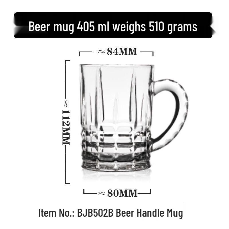 Clear Glass Mug with Handle