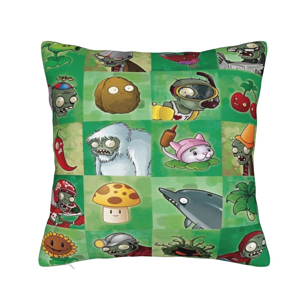 Plants-vs-Zombie Kids Gift Funny Games Printed Pillowcase Cushion Cover Pillow Covers Warm Bed Decoration Zippered Multi-Size