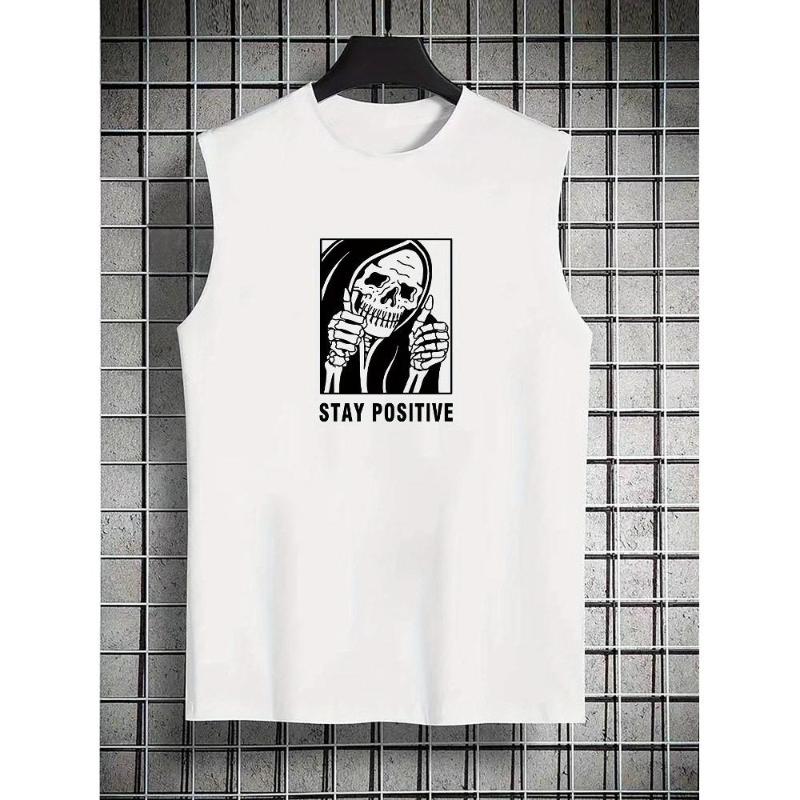 

Cotton Ribbed Tank Top Sleeveless Slim Fit Basic Style XXL