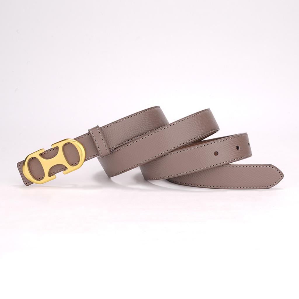 New Women's Genuine Leather Belt Double-sided Simple Belt Fashionable Versatile Trendy Pure Cowhide Girls' Belt