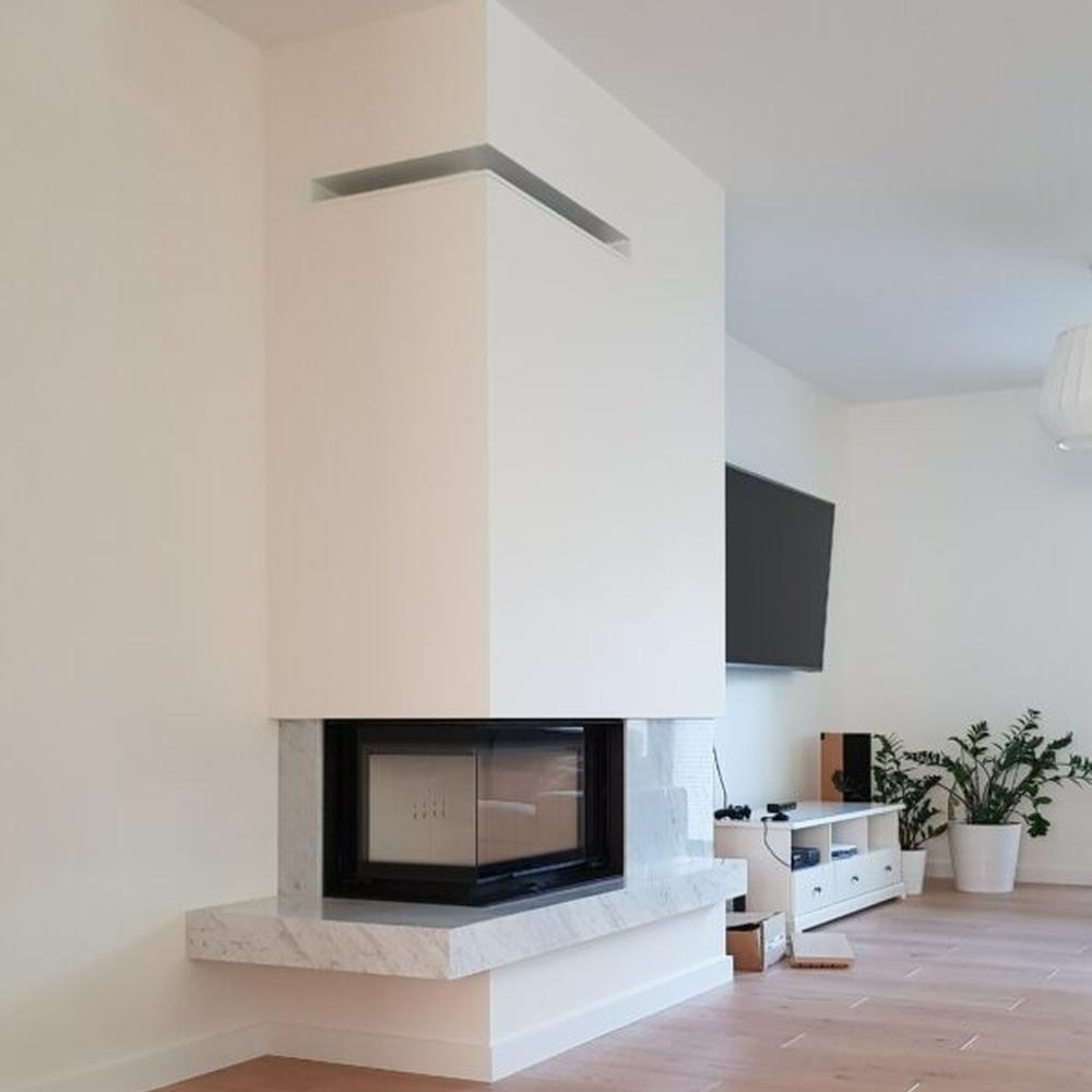 Steel fireplace KRATKI MBM left 10 kW Ø 200 Lift-up
