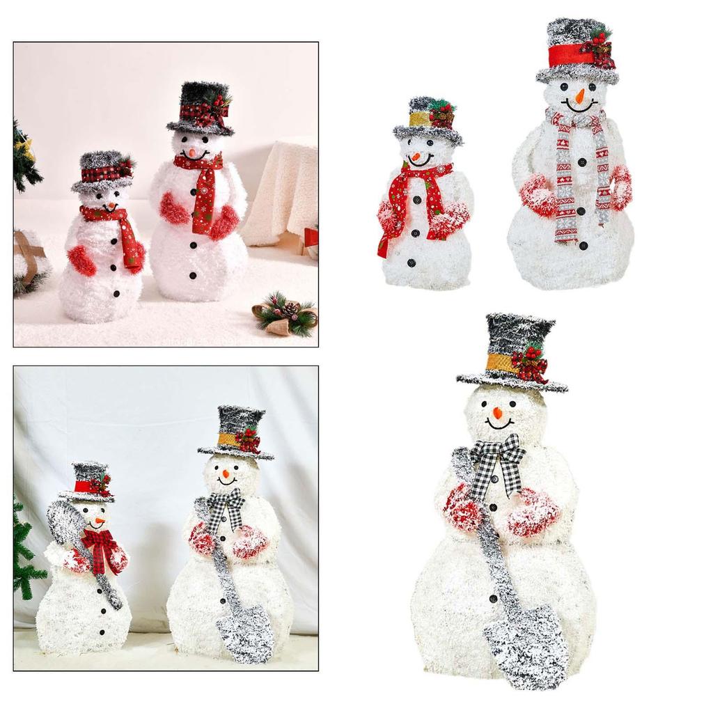 Christmas Figurine Artwork Gift Snowman Statue for Living Room Hotel Desktop 55 cm