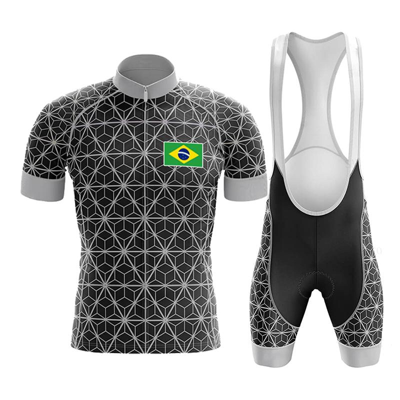 2026 Brazil New Cycling Team Jersey Bike Shorts Bib Set Ropa Ciclismo MenS MTB Shirt Summer Bicycling Maillot Bottom Clothing