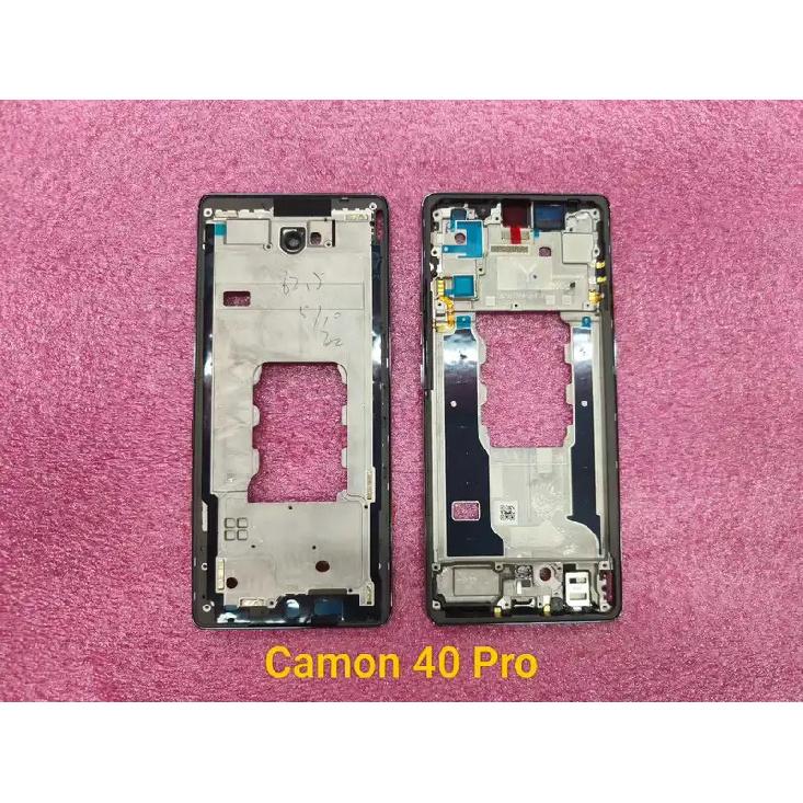 For Tecno Camon 40 Pro 4G Intermediate Frame Housing Medium Frame Holder with Side Button Parts