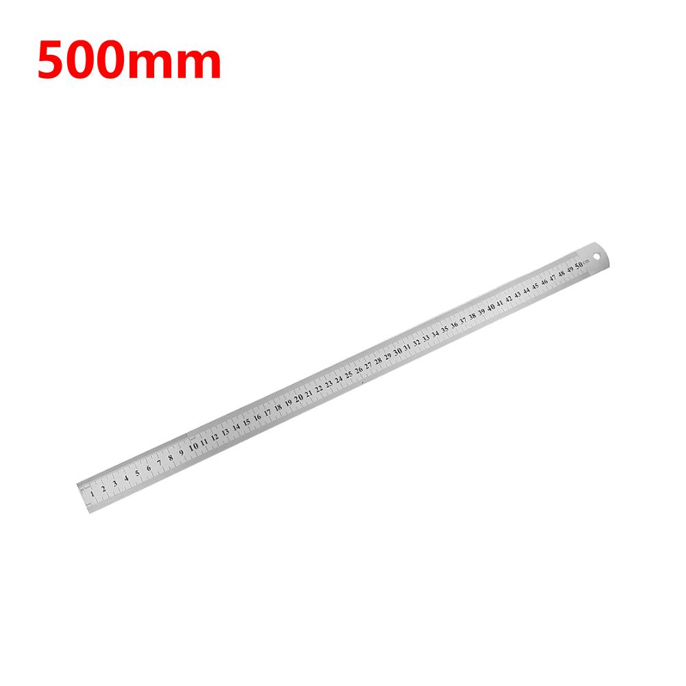 150mm-500mm Stainless Steel Metal Straight Ruler Precision Double Sided Precision Measuring Tool Scale Metric Ruler Accessories