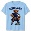 T-shirt Unisex Scozzese Mucca delle Highlands Fan della Scozia Maglietta Grafica da Rugby