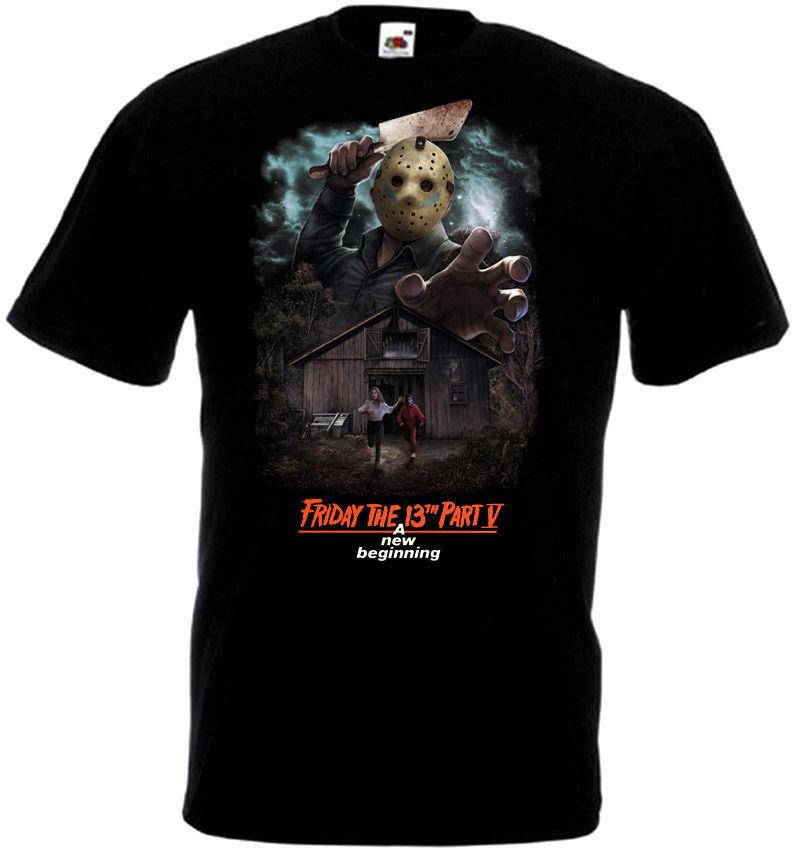 Friday The 13th V42 T-shirt Black Movie Poster All Sizes S5XL
