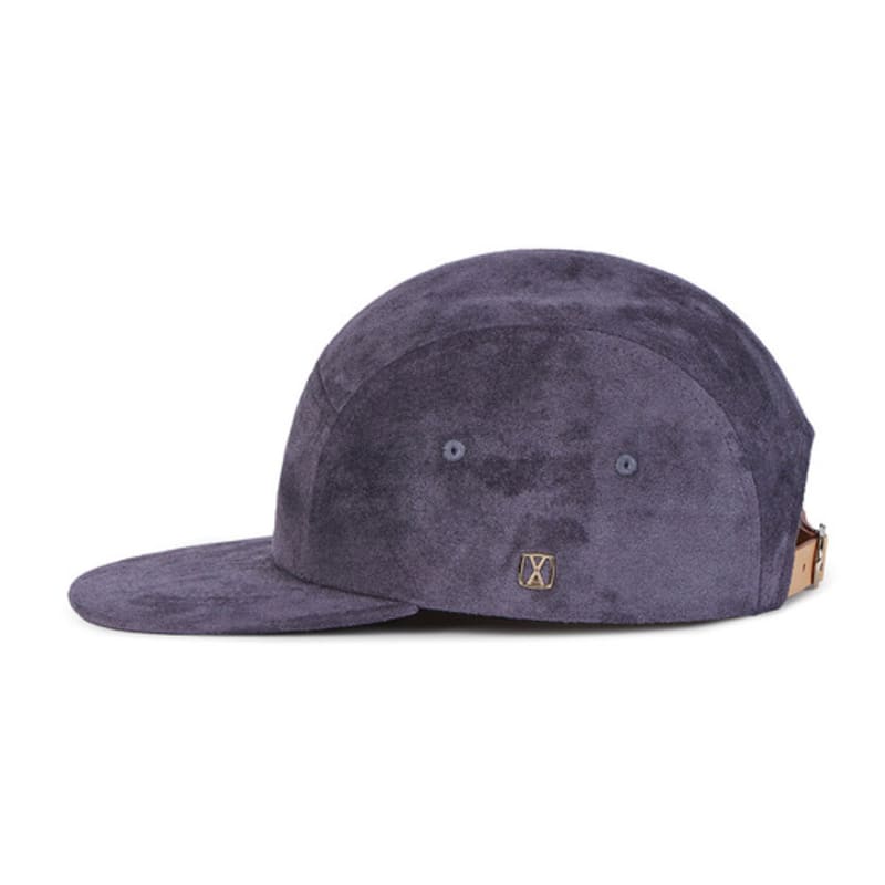 VARZAR VA Square Suede Camp Cap Charcoal