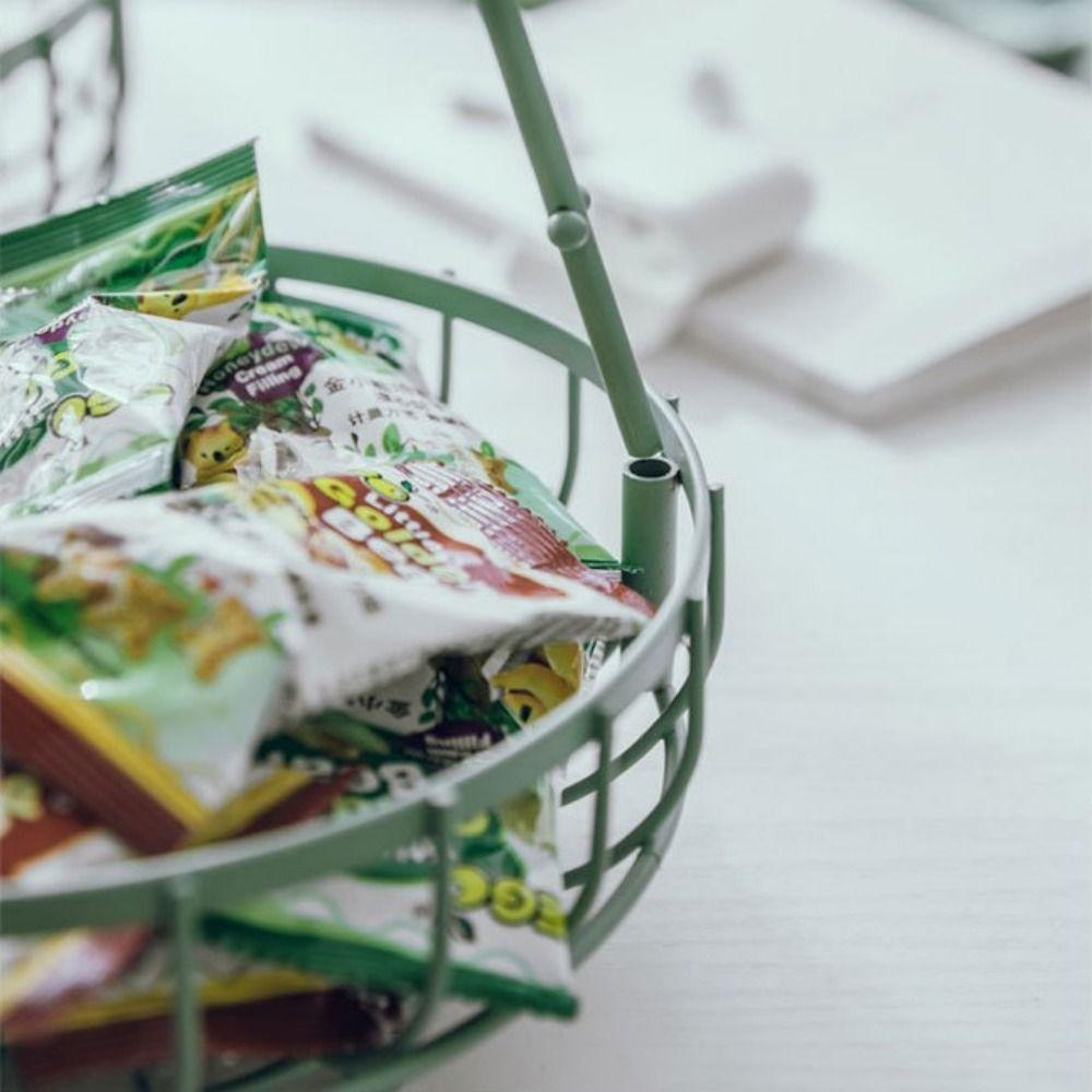 Drain Water Fruit Basket with Banana Hook Kitchen Gadgets Fruit Iron Rack Hanging Basket Universal Food Storage Rack Organizer