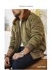 Maden Workwear B10 Retro Bomber Jacket - Men's Winter Cotton Coat with Fur Lapel Collar