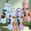 1PC Galaxy Number 67 Space Art Print 750ml Color Plastic Sports Water Bottle Leakproof Flip Straw Lid Suitable for Sports Office Home Use
