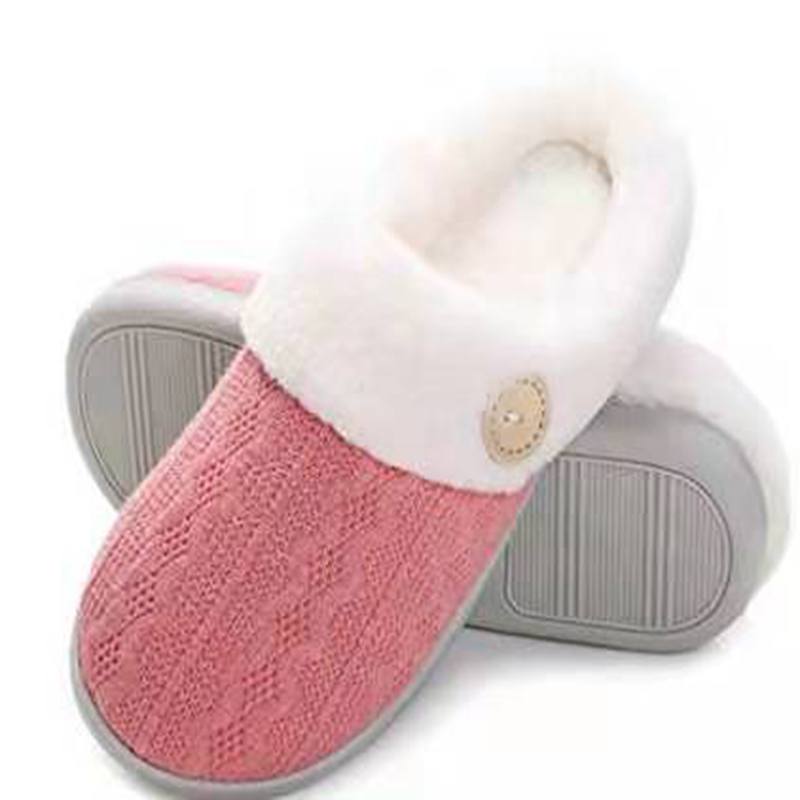 Autumn and Winter Cotton Slippers Female Couple Warm Shoes Cute Plush Home Indoor and Outdoor Cotton Shoes Confinement Shoes