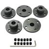 1/2/5/10pcs Black Rigid Flange Coupling 6mm 8mm 10mm 12mm Motor Guide Shaft Coupler Motor Connector for DIY Model Accessory