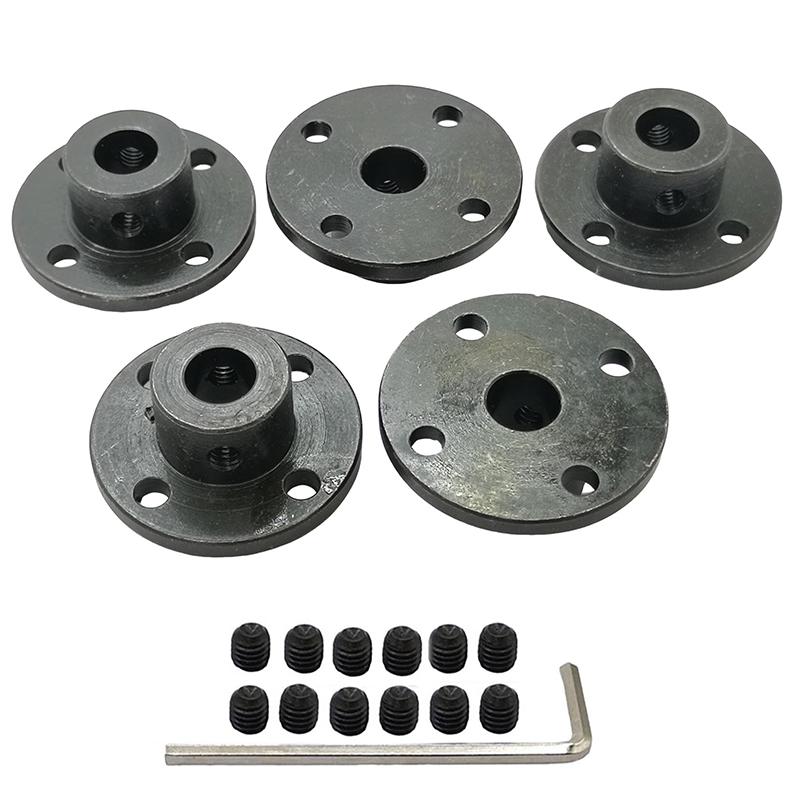 

1/2/5/10pcs Black Rigid Flange Coupling 6mm 8mm 10mm 12mm Motor Guide Shaft Coupler Motor Connector for DIY Model Accessory 10mm-1pcs