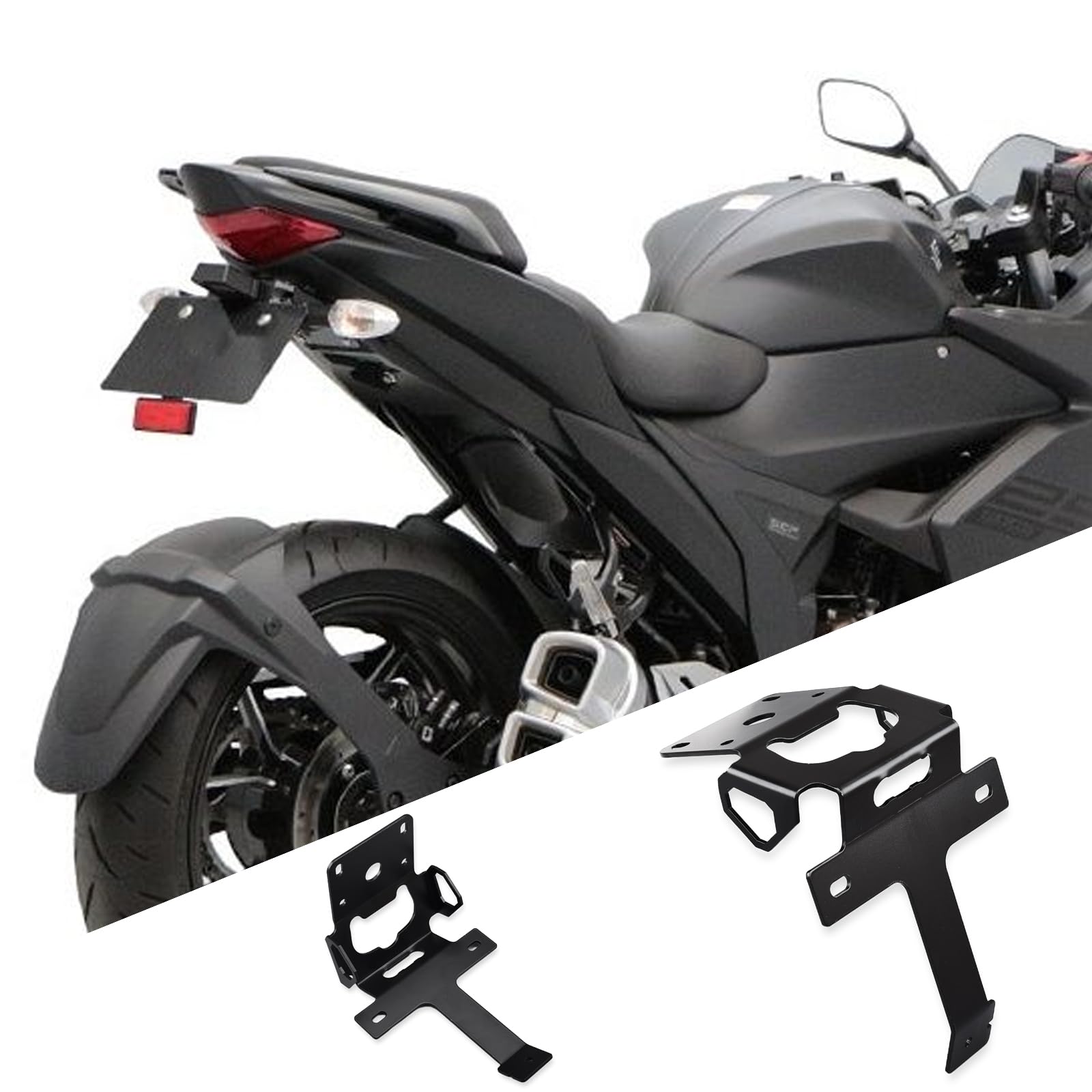 

Motorcycle fender eliminator kit for Suzuki Gixxer 250, Gixxer SF250, and Gixxer SF150 (all model years).