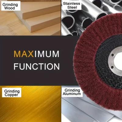 Grit Nylon Fiber Flap Wheels for Metal Polishing,Grinding And Polishing Discs,for Deburring And Rust Removal On Complex Surfaces