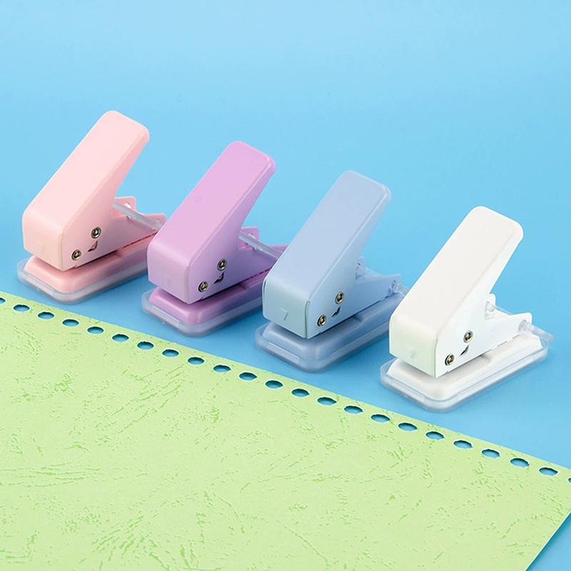 Mini Hole Punch 1 Hole Cute Paper Punch Portable Round Hole Puncher Paper Cutter Office School Supplies Stationery Items