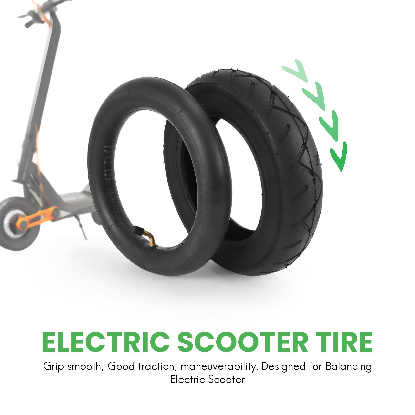 

For Electric Scooters 10x2.125 Rubber Tyre Set with Inner Tube E-Scooter Tire Replacement Parts A