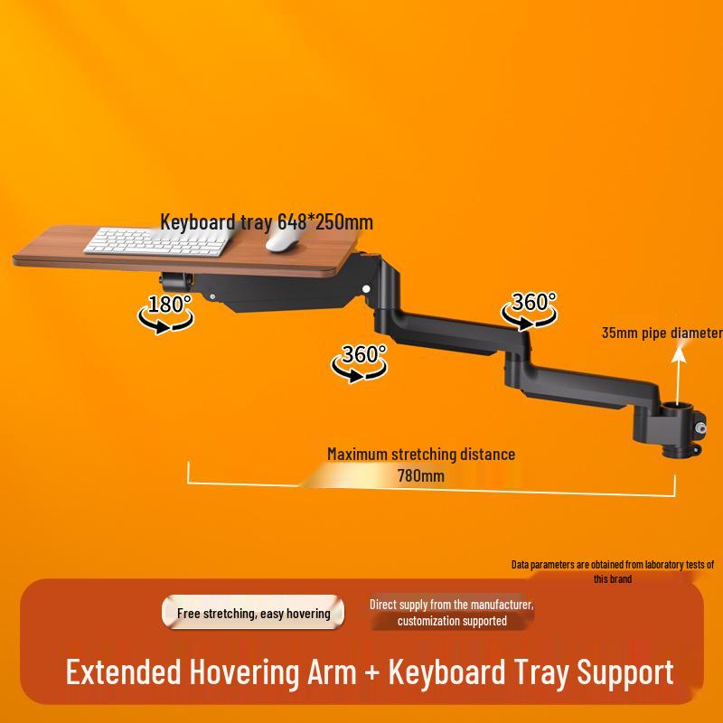 Adjustable Monitor and Keyboard Tray with Rotating Lift, Free Shipping