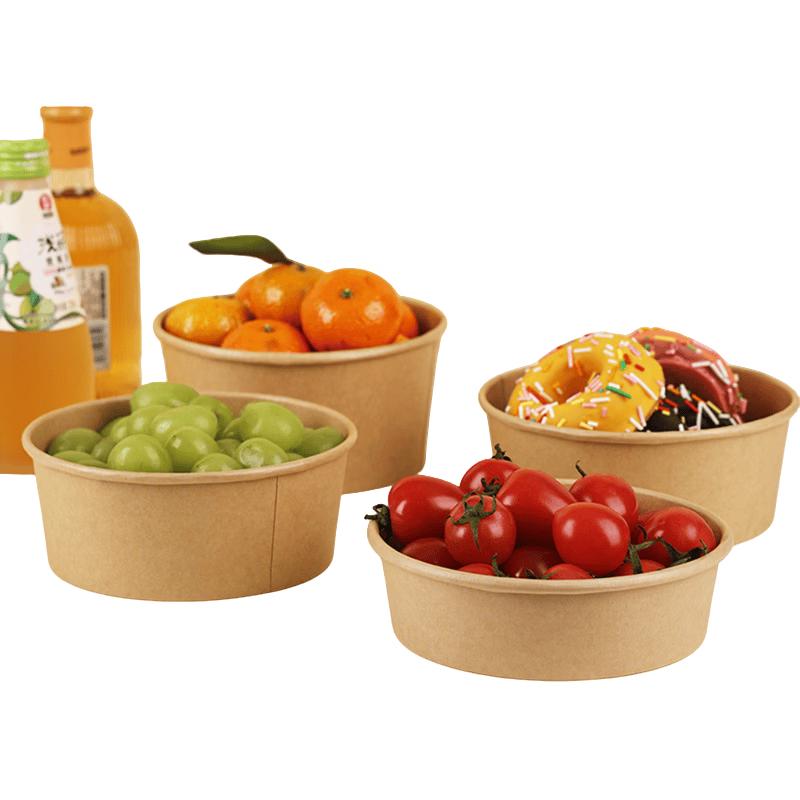 Disposable Kraft Paper Round Food Containers