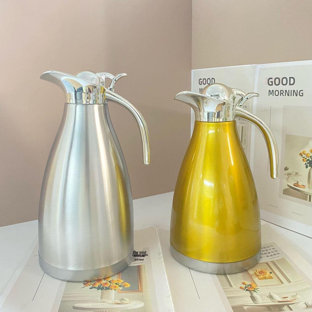 European Style Double-Layer Stainless Steel Vacuum Thermos - Hotel & Restaurant Tea/Warming Kettle