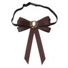 Star Cat Women's Ribbon Bow Tie with Lapel Flower for Daily Wear, T176