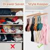 Storage Rack Holder Wooden Clothes Hanger with 20 Hooks Rotating Closet Organizer Space-Saving Hanger for Tank Tops Underwear