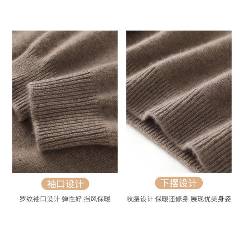 Women S Half High Neck Long Sleeve Knit Sweater Loose Fit Pullover Base Layer