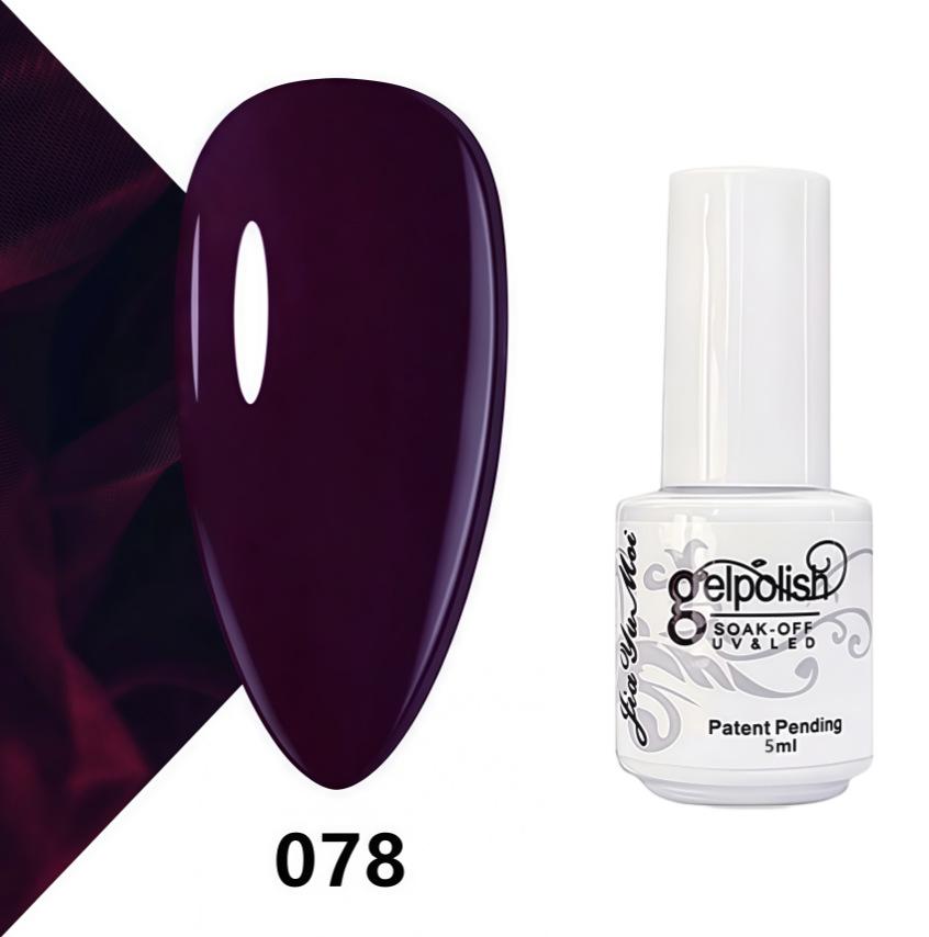 GELPOLISH Nail Art Set: Base, Top Coat, Transparent & White Gel Polishes