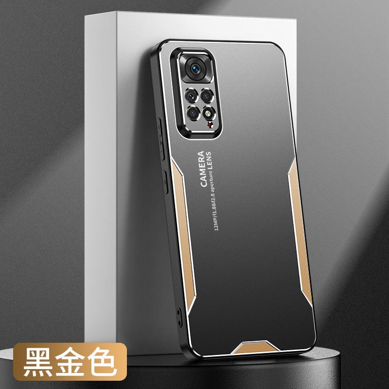 Light luxury matte blade mobile phone case for Redmi NOTE11PRO metal back plate NOTE14 anti-drop Turbo3