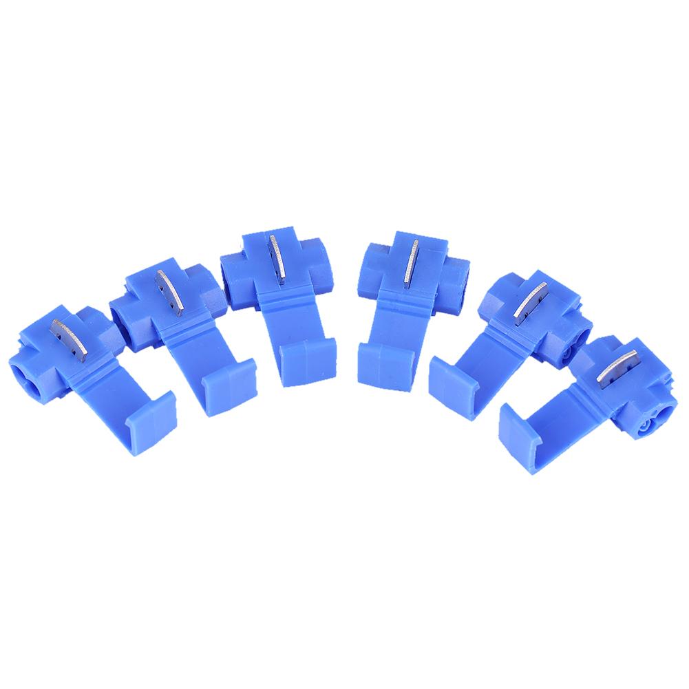 50pcs Blue Lock Quick Wire Splice Clips Terminal Connectors 0.72 2.5mm2