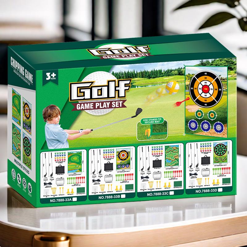 Cross-border Outdoor Boys’ 3-in-1 Golf Velcro Ball and Darts Sports Toy