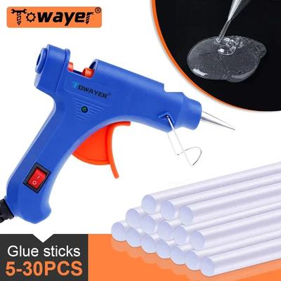 Hot Melt Glue Gun with 7mm*100m Glue Sticks 20W Mini Industrial Guns Household Heat Temperature Thermo Electric Repair Tool