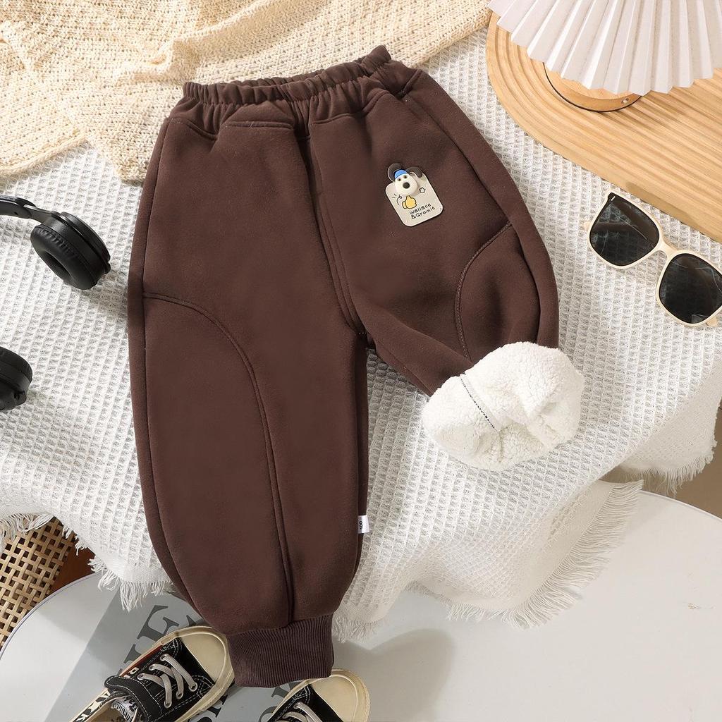 New Fleece-Lined Children's Pants: Cozy Autumn/Winter Sweatpants and Joggers for Boys and Girls