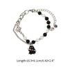 Black White Beaded Bracelets for Women Sweet Aesthetic Charm Bracelets Jewelry