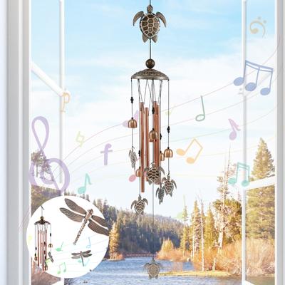Outdoor Hanging Windchimes Creative Bronze Metal Lucky Wind Bell for Garden Patio Yard Courtyard Balcony Home Decoration New