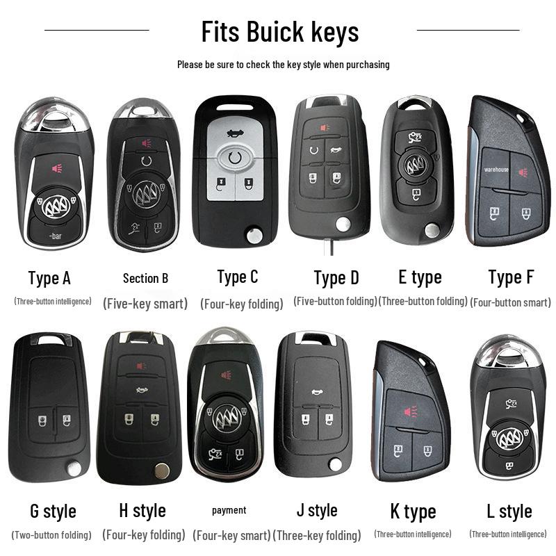 2024 Buick Key Cover for Excelle, Encore, Verano, GL8, GT, LaCrosse & Regal - High-End Model.